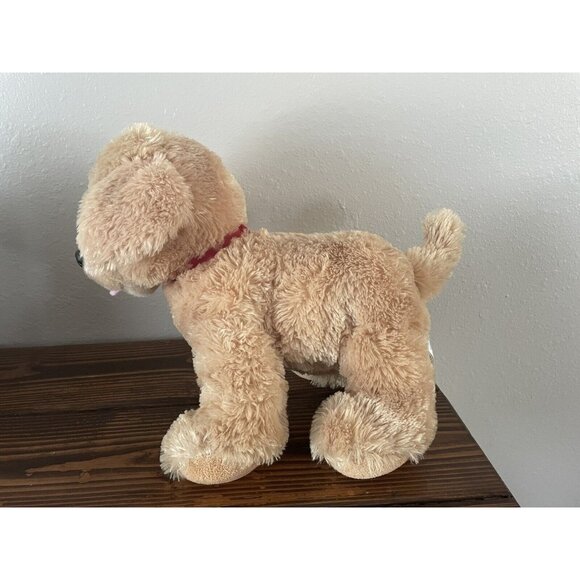 Build A Bear Tan Puppy Golden Retriever Red Collar non working sound box Plush - Picture 10 of 11